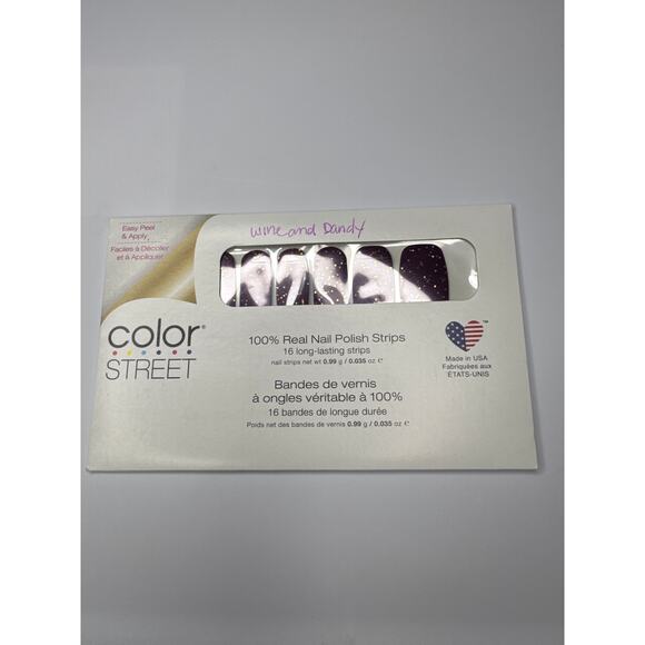 NWT Color Street “Wine and Dandy” Glittery Holo Blackberry Shade Nail Strips - Picture 2 of 4